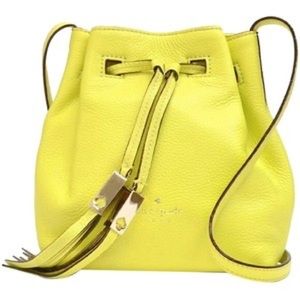 Kate Spade Cooper Gray Street leather bucket bag